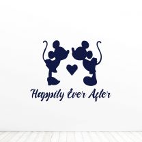 Happily Ever After Minne Mickey Mouse Quote Vinyl Wall Decal Sticker
