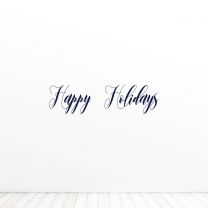 Happy Holidays Quote Vinyl Wall Decal Sticker