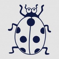 Happy Ladybug Decal Sticker