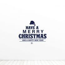 Have A Merry Christmas And A Happy New Year Quote Vinyl Wall Decal Sticker