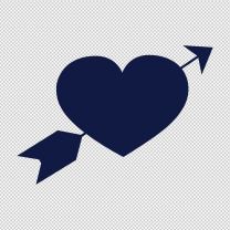 Heart With Arrow In It Decal Sticker