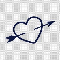 Heart With Arrow Decal Sticker