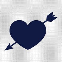 Heart With Arrow Decal Stickers