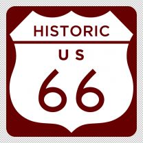 Historic Us Highway Decal Sticker