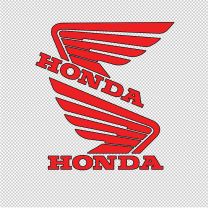 Honda Wing Red Black Decal Sticker
