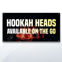 Hookah Heads Available On The Go Digitally Printed Banner