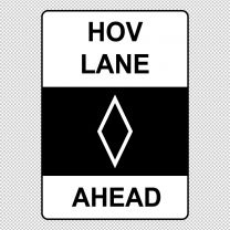 Hov Lane Ahead Decal Sticker