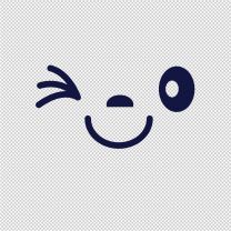 Huayang Cute Smile Face Decal Sticker