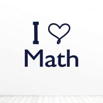 I Love Math Quote Vinyl Wall Decal Sticker