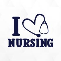 I Love Nursing Ambulance Decal Sticker