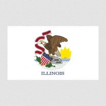 Illinois State Flag Decal Sticker