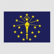 Indiana State Flag Decal Sticker
