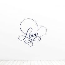 Infinity Love Sign Quote Vinyl Wall Decal Sticker