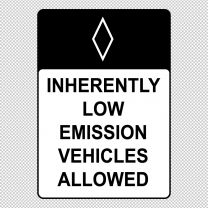 Inherently Low Emission Vehicles Allowed Decal Sticker