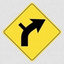 Intersection Within Curve Ahead Decal Sticker