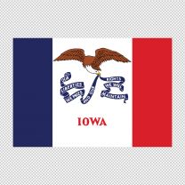 Iowa State Flag Decal Sticker