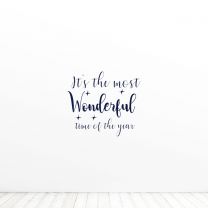Its The Most Wonderful Time Of The Year Quote Vinyl Wall Decal Sticker