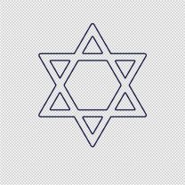 Jewish Star Of David Design Style 5 Vinyl Decal Sticker