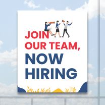 Join Our Team Now Hiring Full Color Digitally Printed Window Poster