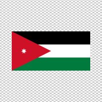 Jordan Country Flag Decal Sticker