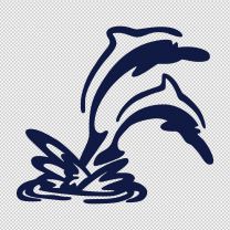 Jumping Dolphins Decal Sticker