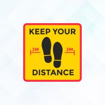 Keep Your Distance 2m Style3 Covid19 Floor Decal