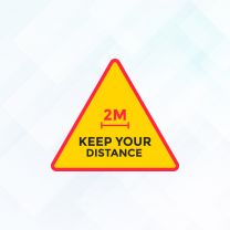 Keep Your Distance 2m Style4 Covid19 Floor Decal