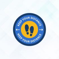 Keep Your Distance Style1 Covid19 Floor Decal