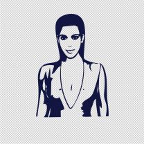 Kim Face Figure Silhouette Celebrities Vinyl Decal Sticker