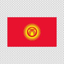 Kyrgyzstan Country Flag Decal Sticker