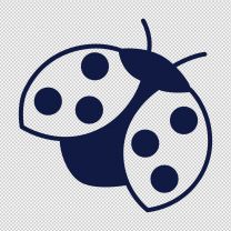 Ladybug With Open Wings Decal Sticker