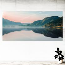 Lake Mountain Shadow View Graphics Pattern Wall Mural Vinyl Decal