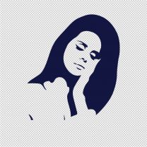 Lana Face Figure Silhouette Delray Celebrities Vinyl Decal Sticker