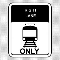 Light Rail Only Lane Decal Sticker