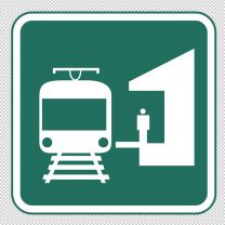 Light Rail Transit Station Ahead Decal Sticker