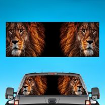 Lion Graphics For Pickup Truck Rear Window Perforated Decal