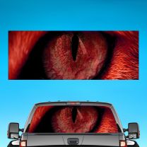 Lion Red Eye Graphics For Pickup Truck Rear Window Perforated Decal