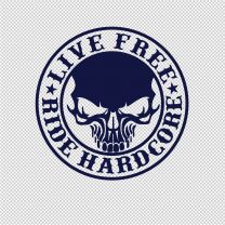 Live Free Motorcycle Vinyl Decal Sticker
