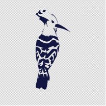 Long Beak Hoopoe Birds Animal Shape Vinyl Decal Sticker
