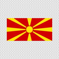 Macedonia Country Flag Decal Sticker