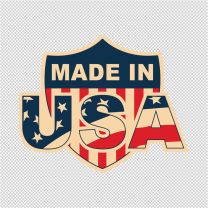 Made In USA Shield Decal Sticker