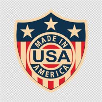 Made In USA Shield Decal Sticker
