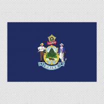 Maine State Flag Decal Sticker