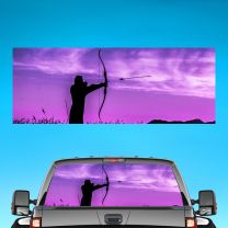 Man Shooting A Bow Graphics For Pickup Truck Rear Window Perforated Decal Flag