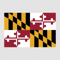 Maryland State Flag Decal Sticker