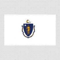 Massachusetts State Flag Decal Sticker