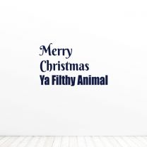 Merry Christmas Ya Filthy Animal Quote Vinyl Wall Decal Sticker