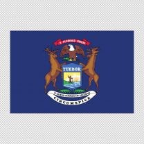 Michigan State Flag Decal Sticker