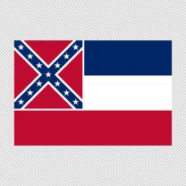 Mississippi State Flag Decal Sticker