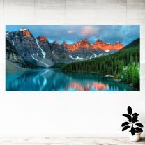 Mountain Side Forest Side Lake Graphics Pattern Wall Mural Vinyl Decal